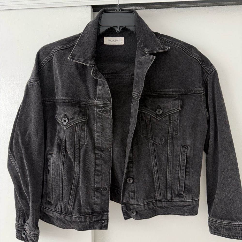 Rag & Bone Black Oversized Women’s Denim Jacket - S